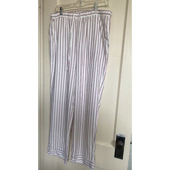 E D Long Sleeves/Long Legs Ticking Striped Sz L Men Pajamas Hi Lo Drawstring EUC - Picture 12 of 13